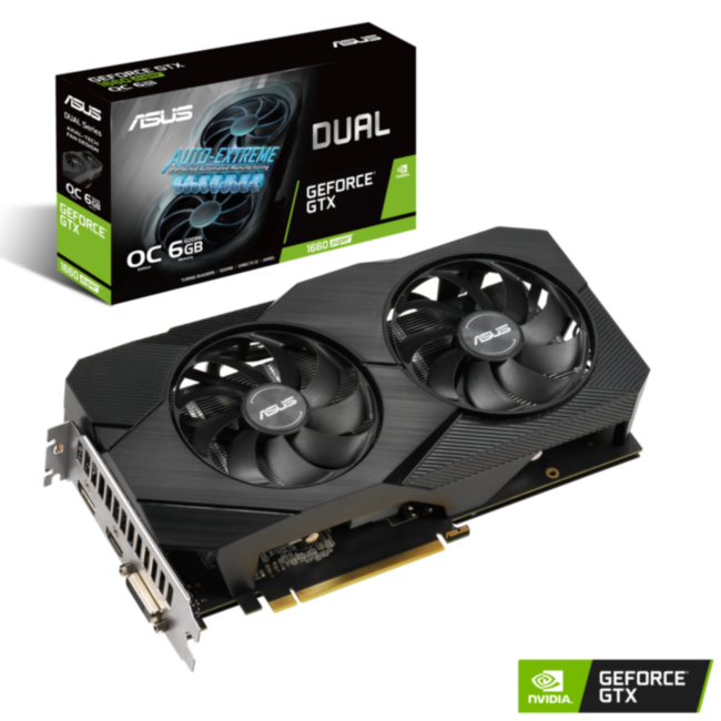 Видеокарта ASUS DUAL-GTX1660S-O6G-EVO Видеокарта ASUS DUAL-GTX1660S-O6G-EVO