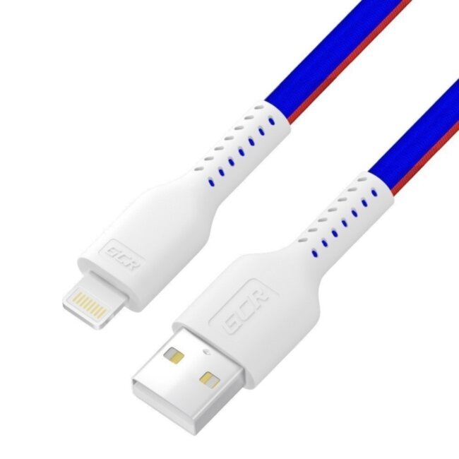 GCR Кабель 1.0m USB AM/Lightning - поддержка всех iOS, MFRi, ТРИКОЛОР Россия, белый ПВХ, GCR-54975 Кабель Greenconnect 1 м (GCR-54975)