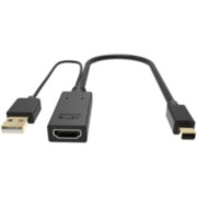 Кабель-переходник HDMI(F) +USB---> miniDP(M) 0.15m  4K*30Hz VCOM<CG497-0.15> VCOM CG497-0.15M