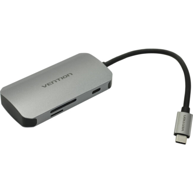 Мультифункциональный хаб Vention USB-C > USB 3.0x3/SD/TF/PD Vention TNHHB Мультифункциональный хаб Vention USB-C > USB 3.0x3/SD/TF/PD Vention TNHHB