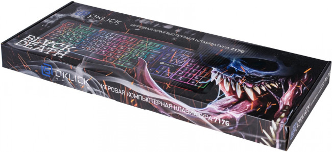 Клавиатура Oklick 717G BLACK DEATH черный/оранжевый USB Multimedia for gamer LED (476395) Oklick 476395 Клавиатура Oklick 717G BLACK DEATH черный/оранжевый USB Multimedia for gamer LED (476395) Oklick 476395