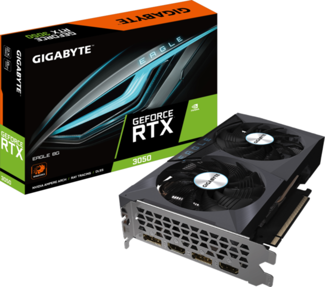Видеокарта Gigabyte GV-N3050EAGLE-8GD Видеокарта Gigabyte GV-N3050EAGLE-8GD