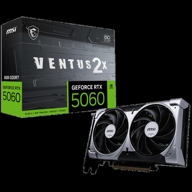 Видеокарты MSI RTX 5060 8G VENTUS 2X OC Видеокарты MSI RTX 5060 8G VENTUS 2X OC