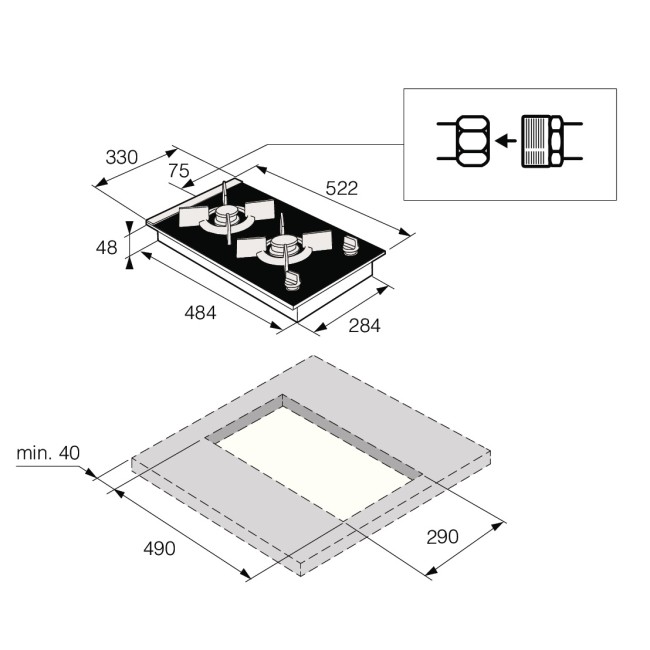 Газовая варочная панель ASKO Asko HG8320BGB1 Газовая варочная панель ASKO Asko HG8320BGB1