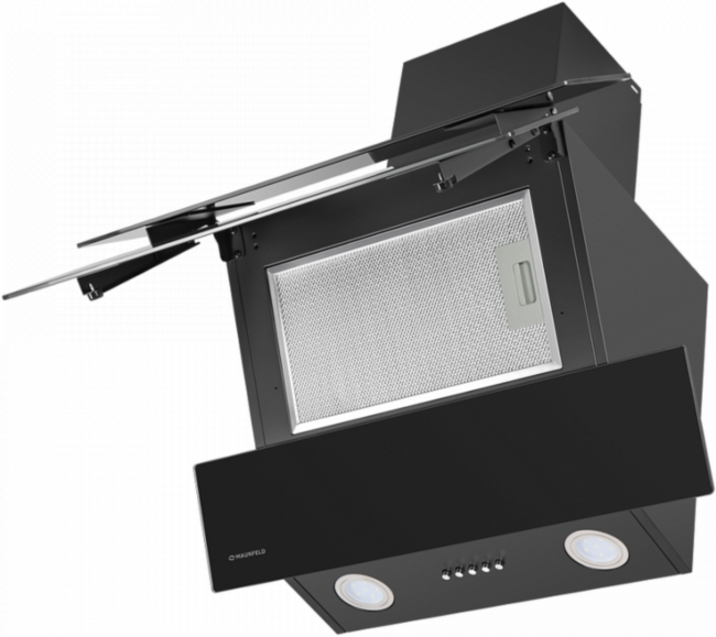 ВЫТЯЖКА MAUNFELD Maunfeld CASCADA PUSH 60 Glass Black ВЫТЯЖКА MAUNFELD Maunfeld CASCADA PUSH 60 Glass Black