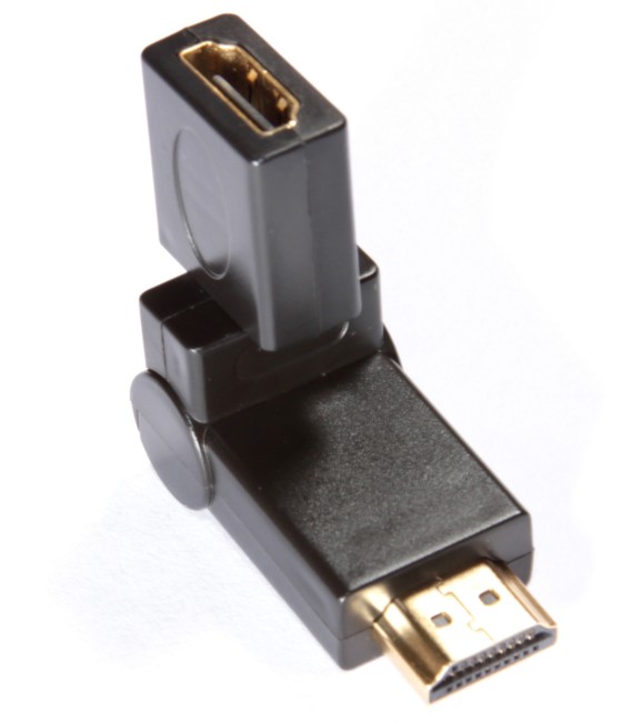 Greenconnect Адаптер переходник HDMI-HDMI GC- CV310 HDMI Тип А 19M AM / Тип А 19F AF 360 град, золотой разъем, пакет Greenconnect HDMI (m) - HDMI (f)