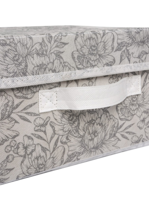 Короб для хранения Короб для хранения Grey Flower 28x30x16 Короб для хранения Короб для хранения Grey Flower 28x30x16