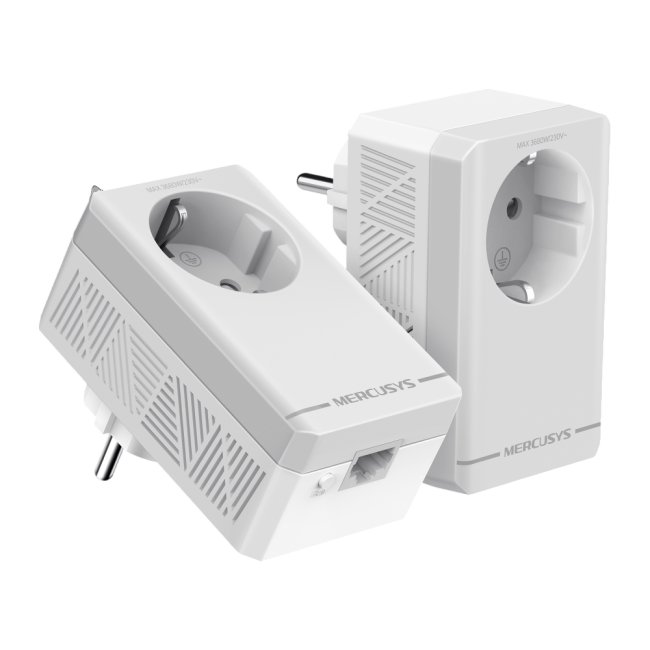 AV600 Комплект адаптеров Powerline с розеткой Mercusys Technologies CO MP300P KIT AV600 Комплект адаптеров Powerline с розеткой Mercusys Technologies CO MP300P KIT
