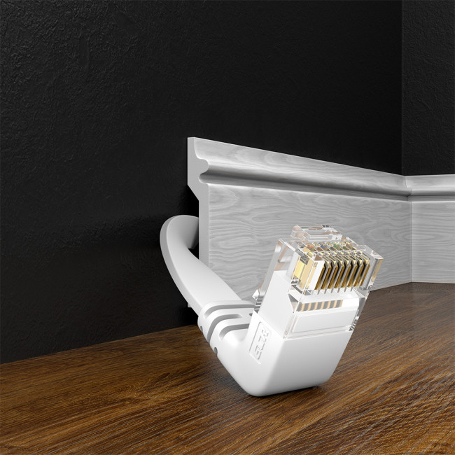 GCR Патч-корд PROF плоский 3.0m, UTP медь кат.6, белый, верхний угол, ethernet high speed 10 Гбит/с, RJ45, T568B Greenconnect GCR-54631 GCR Патч-корд PROF плоский 3.0m, UTP медь кат.6, белый, верхний угол, ethernet high speed 10 Гбит/с, RJ45, T568B Greenconnect GCR-54631