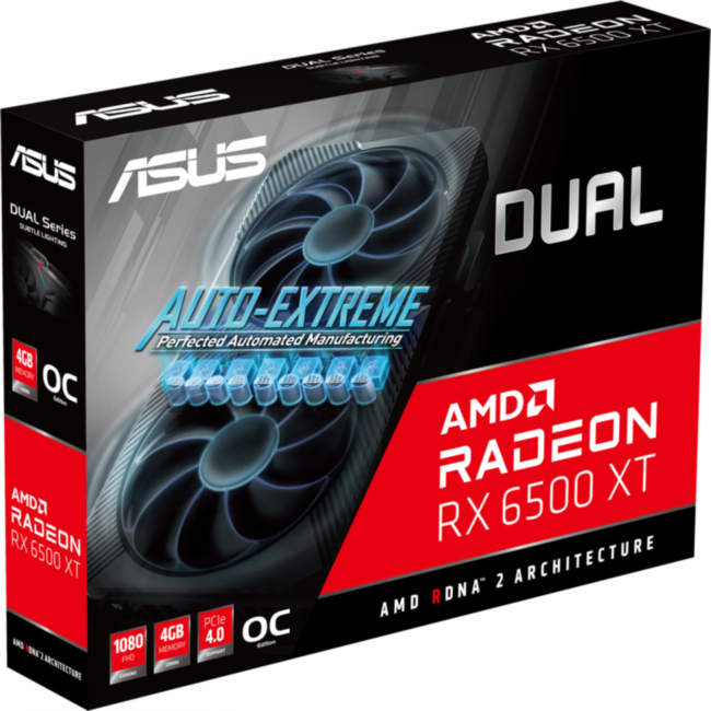Видеокарта ASUS DUAL-RX6500XT-O4G Видеокарта ASUS DUAL-RX6500XT-O4G