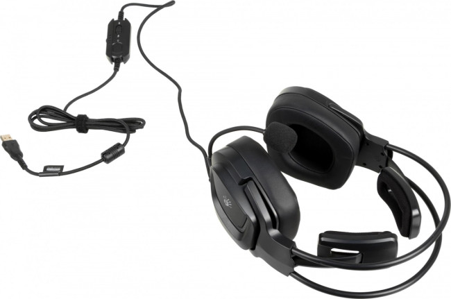Наушники с микрофоном A4Tech G575 USB/ BLACK Наушники с микрофоном A4Tech G575 USB/ BLACK