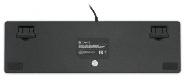 Клавиатура Oklick 970G Dark Knight механическая черный/серебристый USB for gamer LED Oklick 499578 Клавиатура Oklick 970G Dark Knight механическая черный/серебристый USB for gamer LED Oklick 499578