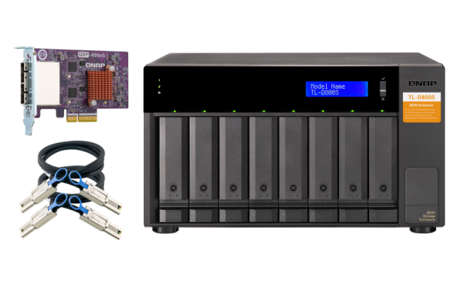 Полка расширения сетевого хранилища без дисков QNAP TL-D800S Полка расширения сетевого хранилища без дисков QNAP TL-D800S