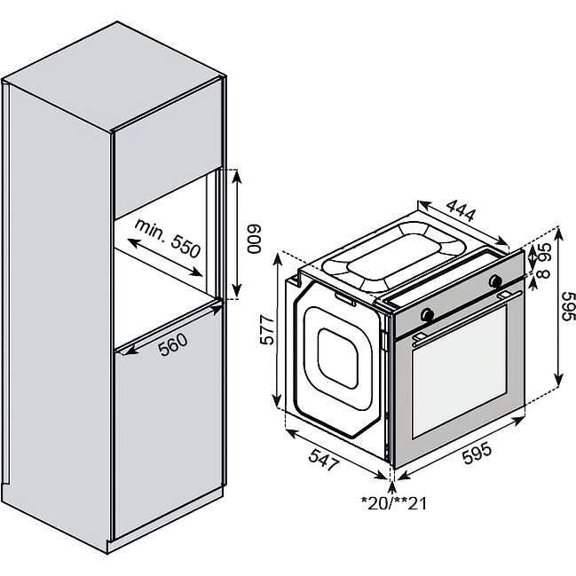 Встраиваемый духовой шкаф KUPPERSBERG Kuppersberg HF 609 BX