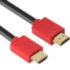 GCR Кабель 2.0m HDMI версия 1.4, черный, красные коннекторы, OD7.3mm, 30/30 AWG, позолоченные контакты, Ethernet 10.2 Гбит/с, 3D, 4K GCR-HM450-2.0m, экран Greenconnect GCR-HM450-2.0m