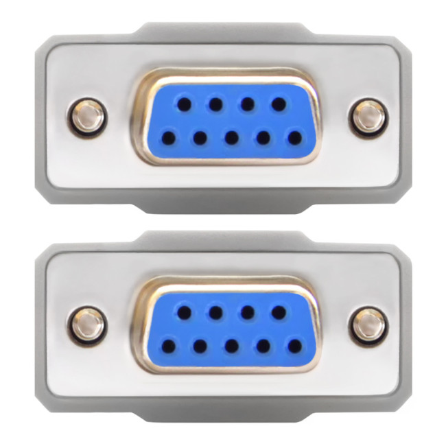 Greenconnect Кабель 15.m 0-модемный COM линковочный, DB9/DB9  9F/9F, серый, 30 AWG, GCR-DB901-15m Greenconnect COM(RS232) 9F - COM(RS232) 9F 15м