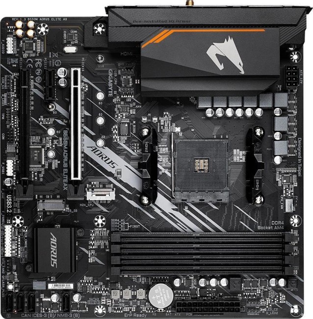 Материнская плата Gigabyte B550M AORUS ELITE AX Материнская плата Gigabyte B550M AORUS ELITE AX