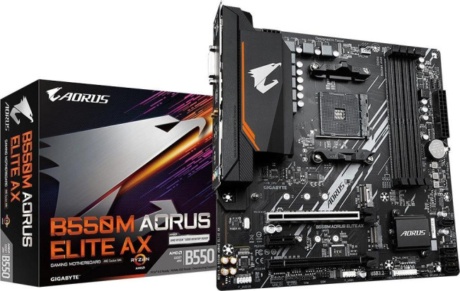 Материнская плата Gigabyte B550M AORUS ELITE AX Материнская плата Gigabyte B550M AORUS ELITE AX