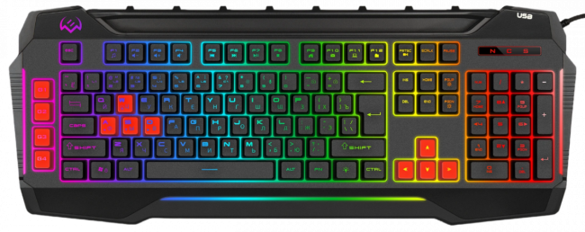 Игровая клавиатура SVEN KB-G8800 (109 кл, макросы, RGB-подсветка, звук. индикация, USB-порт) Sven  KB-G8800