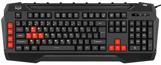 Игровая клавиатура SVEN KB-G8800 (109 кл, макросы, RGB-подсветка, звук. индикация, USB-порт) Sven  KB-G8800