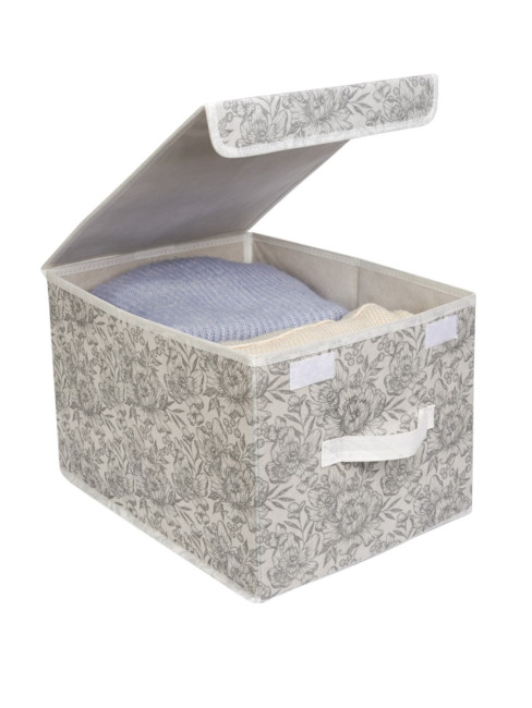 Короб для хранения Короб для хранения Grey Flower 30х40x25 Короб для хранения Короб для хранения Grey Flower 30х40x25