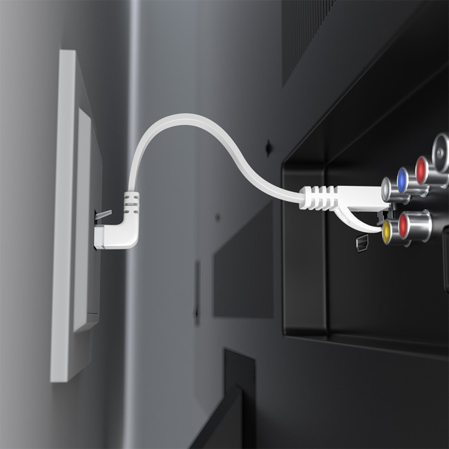 GCR Патч-корд PROF плоский 5.0m, UTP медь кат.6, белый, верхний угол, ethernet high speed 10 Гбит/с, RJ45, T568B Greenconnect GCR-54632