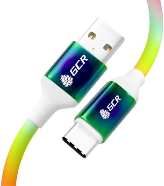 GCR Кабель 1.2m TypeC, для Samsung, ОS Android, быстрая зарядка, GRADIENT, 28/24 AWG, GCR-53075 Greenconnect USB 2.0 Type-AM - USB 2.0 Type-C (m) 1.2м