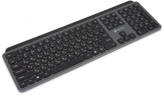 Клавиатура Oklick K859W серый/черный USB беспроводная slim Multimedia (2002136) Oklick 2002136 Клавиатура Oklick K859W серый/черный USB беспроводная slim Multimedia (2002136) Oklick 2002136