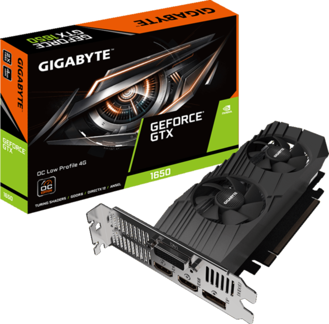 Видеокарта Gigabyte GeForce GTX 1650 D6 OC Low Profile 4G Видеокарта Gigabyte GeForce GTX 1650 D6 OC Low Profile 4G