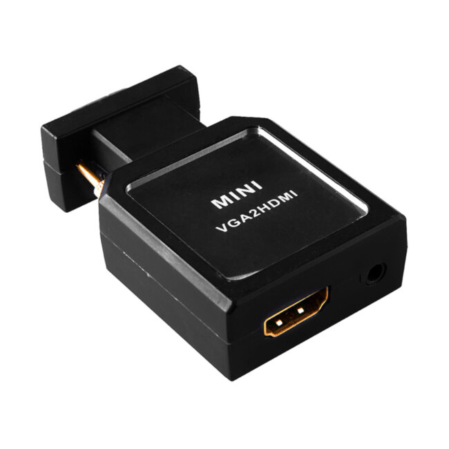 Конвертер переходник VGA + 3.5mm в HDMI,  Greenline, 1920x1080p 60Hz, EDID, GL-v135 Greenconnect VGA + 3.5mm в HDMI,  Greenline, 1920x1080p 60Hz, EDID