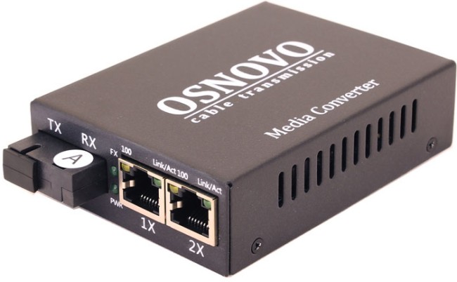 Медиаконвертер OSNOVO OMC-100-21S5a Медиаконвертер OSNOVO OMC-100-21S5a