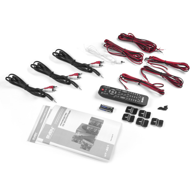 АС SVEN HT-201, черный, акустическая система 5.1 (80 Вт, Bluetooth, пульт, дисплей, FM, USB, SD) SVEN HT-201 АС SVEN HT-201, черный, акустическая система 5.1 (80 Вт, Bluetooth, пульт, дисплей, FM, USB, SD) SVEN HT-201