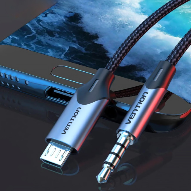 Кабель Vention USB Micro B M/Jack 3,5 mm M - 2 м Vention BDGBH Кабель Vention USB Micro B M/Jack 3,5 mm M - 2 м Vention BDGBH