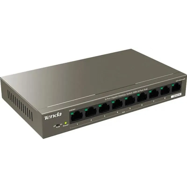 Коммутатор Tenda TEG1109P-8-102W Коммутатор Tenda TEG1109P-8-102W