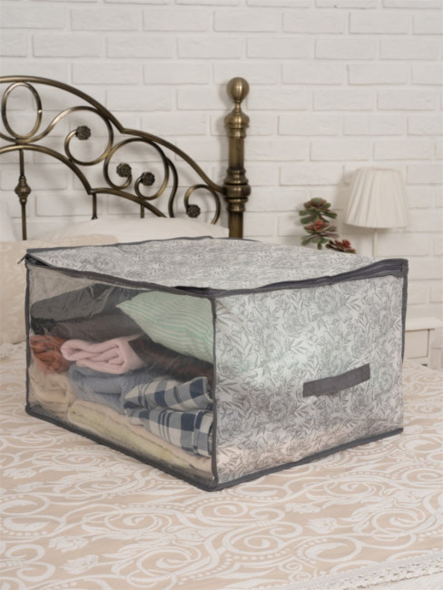 Короб для хранения Короб для хранения Grey Flower 60х50х35 Короб для хранения Короб для хранения Grey Flower 60х50х35