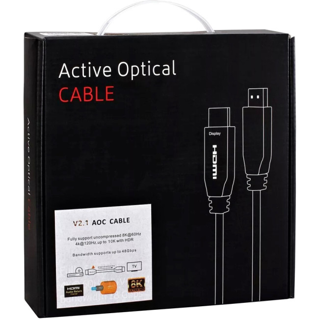 Активный оптический кабель HDMI 19M/M,ver. 2.1, 8K@60 Hz 30m Telecom <TCG2120-30M> VCOM TCG2120-30M