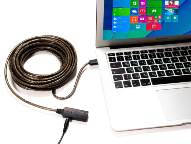 Greenconnect Удлинитель USB 2.0 с 2-мя активными усилителями сигнала 20.0m (10m+10m) Premium, AM/AF 24/22 AWG экран, армированный, морозостойкий, разъём для доп.питания, GCR-51211 Greenconnect  USB 2.0 Type-AM - USB 2.0 Type-AF 20м