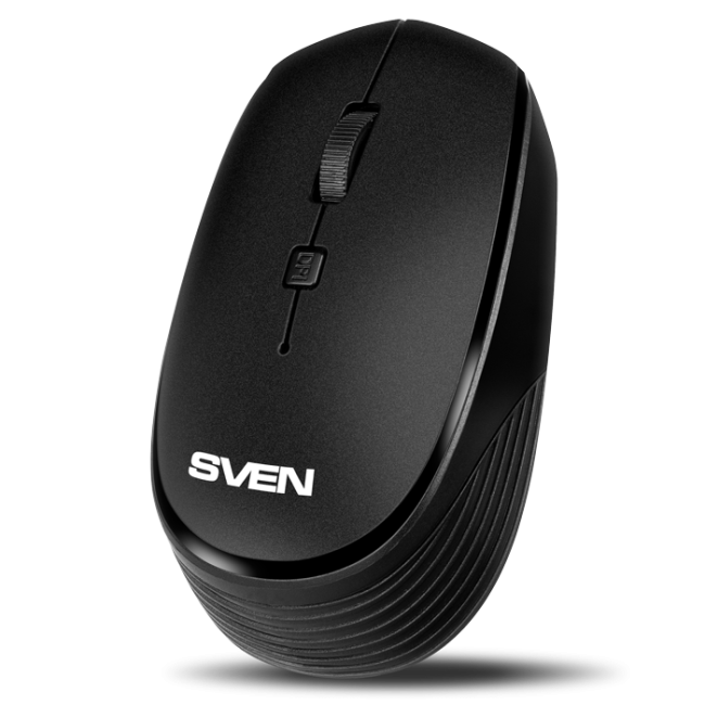 Беспроводная мышь SVEN RX-210W чёрная (2,4 GHz, 3+1кл. 800-1400 DPI, блистер) Sven SV-020637