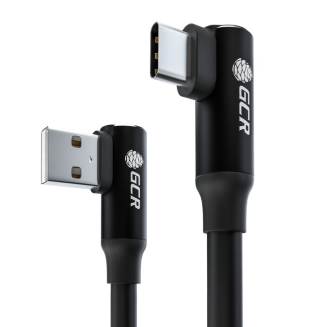 GCR Кабель PREMIUM 0.25m TypeC угловой для PowerBank, черный, AL case черный, 28/22 AWG, GCR-53445 Greenconnect USB 2.0 Type-AM - USB 2.0 Type-C (m ) 0.25 м
