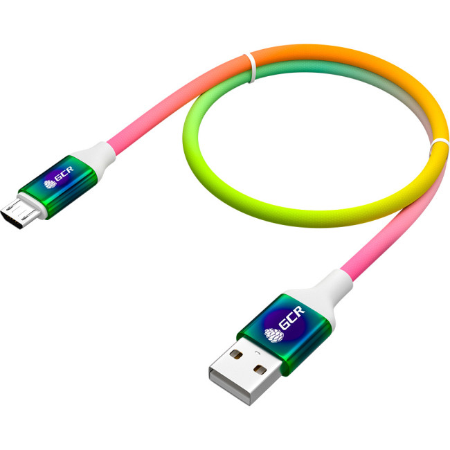 GCR Кабель 1.2m MicroUSB быстрая зарядка, GRADIENT, 28/24 AWG Кабель Greenconnect 1.2 м (GCR-53106)