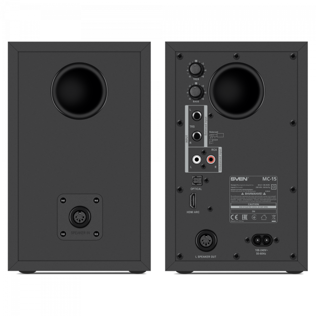 АС SVEN MC-15, черный, акустическая система 2.0 (60 Вт, Bluetooth, RCA, TRS, OPT, HDMI, AUX, вход наушников, пульт) SVEN MC-15 АС SVEN MC-15, черный, акустическая система 2.0 (60 Вт, Bluetooth, RCA, TRS, OPT, HDMI, AUX, вход наушников, пульт) SVEN MC-15