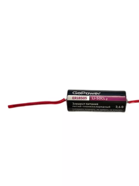Батарейка GoPower ER18505 PK1 Li-SOCl2 3.6V с выводами GoPower 00-00026701