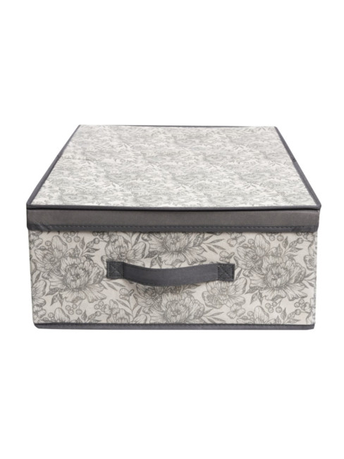 Короб для хранения Короб стеллажный Grey Flower 58х40х18