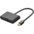 Кабель-переходник miniDisplayPort(M) ---> HDMI(F)+VGA(F)4K@30Hz VCOM Allum shell<CG646M-0.15> VCOM CG646M-0.15 Кабель-переходник miniDisplayPort(M) ---> HDMI(F)+VGA(F)4K@30Hz VCOM Allum shell<CG646M-0.15> VCOM CG646M-0.15