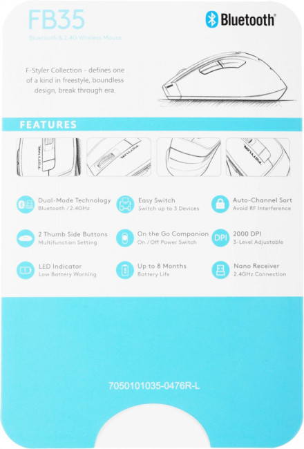 Мышь A4Tech FB35 ICY WHITE Мышь A4Tech FB35 ICY WHITE