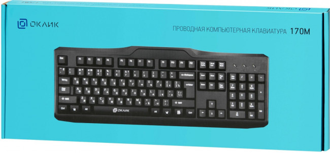Клавиатура Oklick 170M черный USB (855272) Oklick 855272 Клавиатура Oklick 170M черный USB (855272) Oklick 855272