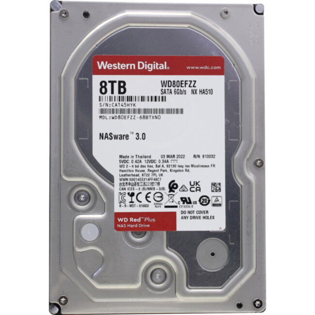 Жесткий диск Western Digital Red Plus 8TB (WD80EFZZ)