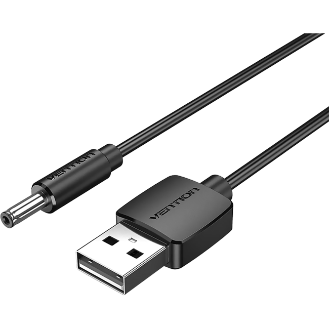 Кабель Vention USB AM/DC-jack 3.5мм M - 1.5м Чёрный Vention CEXBG Кабель Vention USB AM/DC-jack 3.5мм M - 1.5м Чёрный Vention CEXBG
