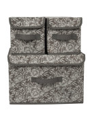 Короб для хранения Набор коробов для хранения Grey Flower (3 шт.)