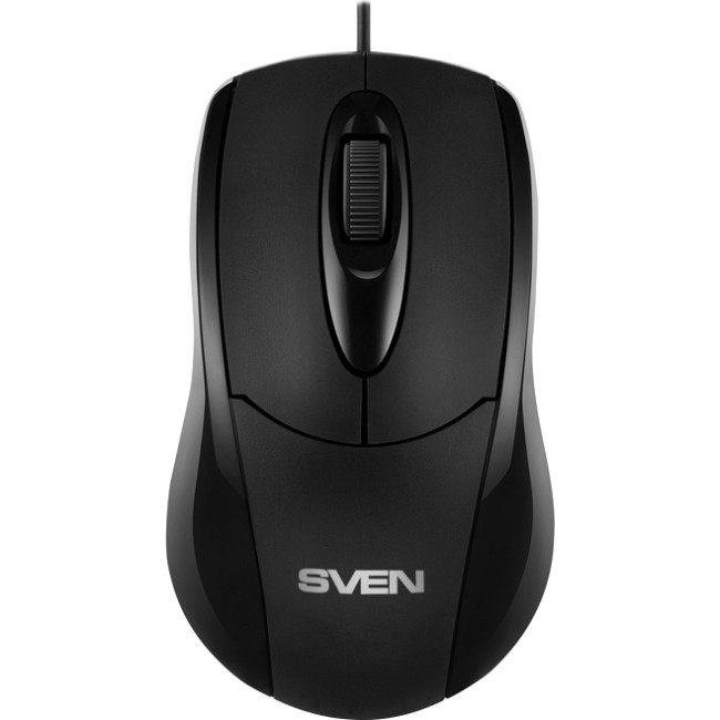 Мышь SVEN RX-110 USB чёрная (2+1кл. 1000DPI, цвет. картон, каб. 1,5м) SVEN RX-110 (SV-016692)